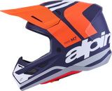 Alpinestars SM7 Helmet Core Matte Orange/Blue XL - Advanced Impact Protection and Ventilation