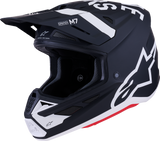 Alpinestars SM7 Dasher Helmet - Matte Black/White 2XL - Superior Impact Protection and Ventilation