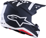 Alpinestars SM7 Helmet - Dasher Matte Black/White Large - High-Performance Off-Road Racing Helmet