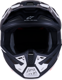 Alpinestars SM7 Dasher Helmet - Matte Black/White 2XL - Superior Impact Protection and Ventilation