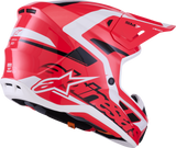 Alpinestars SM7 Helmet - Deed Gloss Red/Black/White XS - Lightweight Off-Road Racing Helmet with Superior Ventilation and Impact Protection