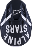 Alpinestars SM7 Dasher Helmet - Matte Black/White 2XL - Superior Impact Protection and Ventilation