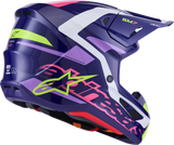 Alpinestars SM7 Helmet - Deed Gloss Purple/Pink 2XL - Lightweight Off-Road Racing Helmet with Superior Ventilation and Impact Protection