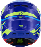 Alpinestars SM7 Helmet - Deed Gloss Blue/Yellow Fluo - XL 8302426-7253-XL