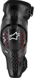 Alpinestars SX-1 Plasma Knee Guards L/XL by Alpinestars - Black, Red & Cool Gray, Part No. 6500326-1498-LXL