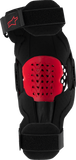 Alpinestars SX-1 Plasma Knee Guards 2XL - Black, Red & Cool Gray for Impact Protection and Comfort