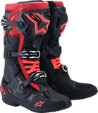 Alpinestars Tech 10 Boots - Black/Red US 13 / EU 48 with Advanced Flex Control and Impact Protection