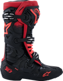 Alpinestars Tech 10 Boots Black/Red US 8 / EU 42 * Advanced Flexion and Impact Protection