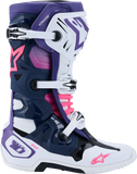 Alpinestars Tech 10 Boots - White, Violet, Navy, Pink Fluorescent US 9 / EU 43 | Part 2010020-2780-9