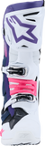 Alpinestars Tech 10 Boots - White, Violet, Navy, Pink Fluorescent, US 12 / EU 47