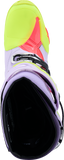 Alpinestars Tech 10 Supervented Boots - US 8 / EU 42, Purple/Fluorescent Yellow/Diva Pink, Part Number 2010520-3150-8