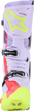 Alpinestars Tech 10 Supervented Boots - US 8 / EU 42, Purple/Fluorescent Yellow/Diva Pink, Part Number 2010520-3150-8