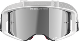 Alpinestars GOGGLES Supertech Goggle with Silver Mirror Lens - White Frame, Part 5100325-2055