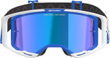 Alpinestars GOGGLES Vision 8 Goggle - Blue/White Frame with Blue Mirror Lens, Part 5101625-7274