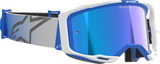 Alpinestars GOGGLES Vision 8 Goggle - Blue/White Frame with Blue Mirror Lens, Part 5101625-7274