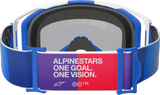 Alpinestars GOGGLES Vision 8 Goggle - Blue/White Frame with Blue Mirror Lens, Part 5101625-7274