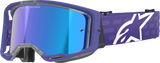Alpinestars GOGGLES Vision 8 Goggle - Purple Frame with Blue Mirror Lens, Part 5101625-3116