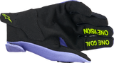 Alpinestars Youth Radar Gloves - Purple/Fluo Yellow, Size XS (Part Number 3541824-3175-XS)