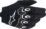 Alpinestars Youth Full Bore V2 Gloves - Black and White, Size 2XS (Part #3540226-12-2XS)