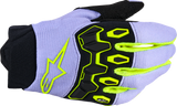 Alpinestars Youth Full Bore V2 Gloves - Purple/Fluo Yellow, 3XS - Durable MX Riding Gloves with Advanced TPR Knuckle Protection