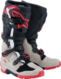 Alpinestars Tech 7 Enduro Boots * Black, Light Gray & Bright Red, US 8 * Part 2010426-1903-8