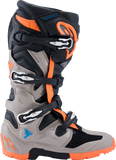 Alpinestars Tech 7 Enduro Boots * Black, Warm Gray & Fluorescent Orange US 14, Part 2010426-1562-14