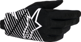 Alpinestars Radar Pro Gloves - Black/White, Size XL - Designed for High Performance and Precision Control