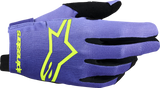 Alpinestars Radar Gloves - Purple/Fluo Yellow, Large (Part Number 3561824-3175-L)