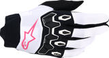 Alpinestars Stella Full Bore V2 Gloves - White, Fluo Pink & Black, Size XL (Part #3580126-2064-XL)