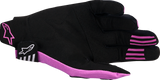 Alpinestars Techstar Gloves 2XL - Black, Light Gray, and Purple for Professional Racing