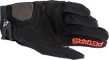 Alpinestars Megawatt V2 Gloves - Black and Fluorescent Red, Small, Part 3565023-1030-SM