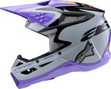 Alpinestars Youth SM3 Jettson Helmet - Gloss Black, Gray & Purple - Medium (Part No. 8303226-9277-YM)