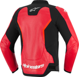 Alpinestars GP Force v2 Airflow Leather Motorcycle Jacket - Red/Red Fluo, US 44 / EU 54