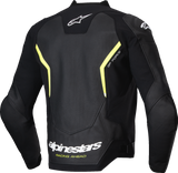 Alpinestars GP Force v2 Airflow Leather Jacket - Black/Yellow Fluo US 42 / EU 52 - Part Number 3100326-155-52