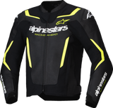 Alpinestars GP Force v2 Airflow Leather Jacket * Black/Yellow Fluo, US 44 / EU 54 (Part #3100326-155-54)