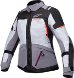 Alpinestars Stella Andes v4 Drystar? Jacket - Women*s Waterproof Motorcycle Jacket in Dark Gray/Ice Gray/Black/Coral, 2XL