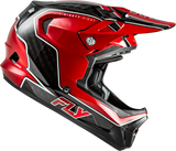 Fly Racing Yth Werx R Flow Carbon Helmet - Black Carbon/Red Yellow for Youth Riders