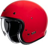 HJC V31 Deep Red 2XL Open-Face Motorcycle Helmet with Fiberglass Shell and Adjustable Visor