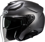 HJC F31 Helmet Solid Semi-Flat Titanium XS with Advanced Features and Bluetooth Compatibility