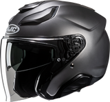 HJC F31 Helmet Solid Semi-Flat Titanium XS with Advanced Features and Bluetooth Compatibility