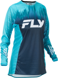 Fly Racing Women's Lite Jersey Aqua/Navy/White XL - Lightweight, Breathable Motorcycle Jersey