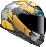 HJC F71 Bumblebee Motorcycle Helmet with Smart Bluetooth System and Sun Visor - Medium