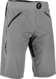 Fly Racing Radium Shorts Grey Size 30 – Lightweight Enduro/Downhill Bike Shorts with Four-Way Stretch and Advanced Fit System