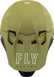 Fly Racing Youth Formula CC Centrum Helmet Matte Olive Green and Black Yellow