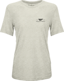 Fly Racing Women's Fly Motto Tee Cream SM - Comfortable Loose Fit Motorcycle T-Shirt