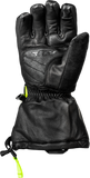 Fly Racing Glacier Gloves Black/Grey/Hi Vis 2X - Weatherproof Leather Gauntlet Style Gloves with Insulation