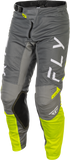 Fly Racing Kinetic Mesh Center Pants Grey/White/Hi Vis Size 28 – Lightweight Motorcycle Riding Pants with BOA® Fit System