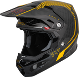 Fly Racing Formula Carbon Tracer Helmet Gold/Black XS – Lightweight, Impact-Resistant Motorcycle Helmet
