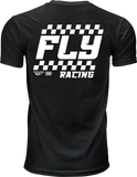 Fly Racing Staple Tee Black XL - Comfortable 100% Combed Ring-Spun Cotton Crew Neck Shirt
