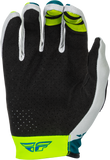 Fly Racing Youth Lite Gloves Grey, Lime, and Teal - Part Number 379-713YL